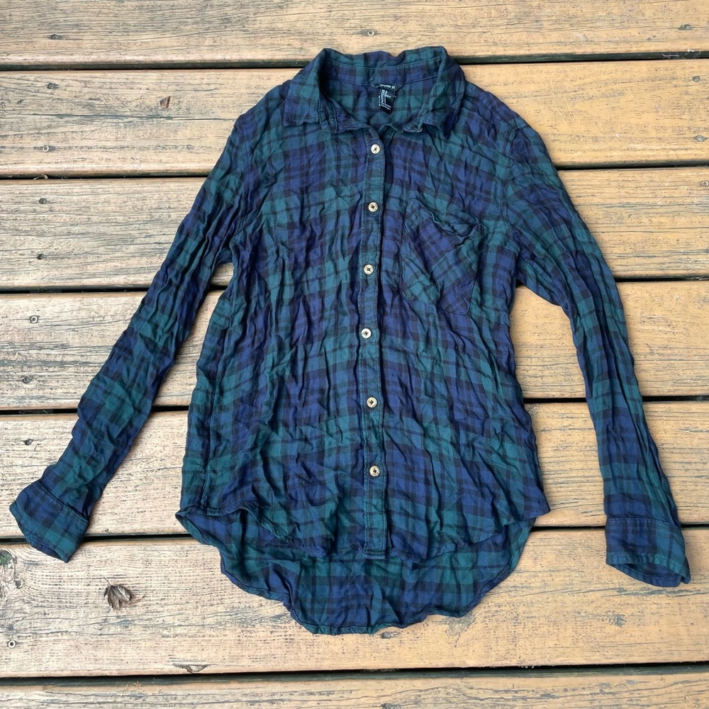 Plaid button up shirt